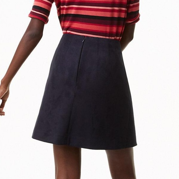 NWT LOFT Suede Skirt w/ Grommet & Tie - Picture 3 of 3